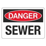 Danger Sewer - 10" x 14" Sign